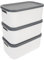 Rotho Albula Set Box 12l 3 tlg. ALBULA light, Kunststoff (PP) BPA-frei, weiss, 12l (46.3 x 26.3 x 32.4 cm)