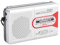 Portable AM/FM Radio with Long Range Reception, Battery Operated Emergency Radio with Speaker, Headphone Jack & Pocket Size Design for Indoor, Outdoor, and Emergency Use (Silver Red)