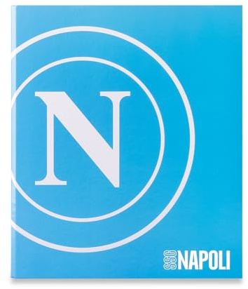 Colourbook Cartellina Portadocumenti SSC Napoli A4 Con Elastico, Cartone Plastificato Azzurro Ufficiale, Per Scuola Ufficio Disegni, Chiusura Resistente, Angoli Rinforzati