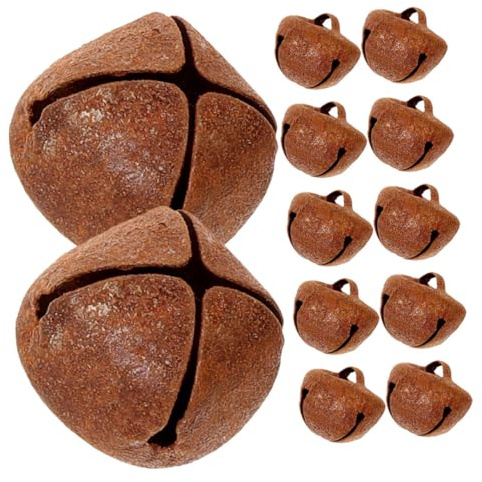 ARTSEWPLY Campanas Decorativas Vintage Oxidada 1.7 Cm De Metal Hierro Resistentes para Manualidades DIY Decoración Navideña Colgante Árbol 50 Piezas
