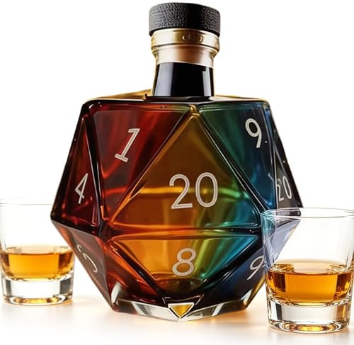 Decanter per Whiskey - Decorazione per la casa vintage a forma di dado, caraffe da Whisky per distillati, per uomo, papà, amico, nonno, riunione, famiglia, festa, casa, ristorante, barbecue