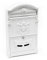 Wiltec Boîte aux Lettres Murale Design Antique, Blanche, Verrouillable, Alu & Acier galvanisé, 260 x 90 x 400 mm, Fente, clapet et Porte-nom