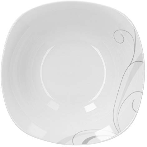 Van Well Servierschale Portofino 1.25L | große Buffet-Schale | XL-Servierteller für Salat & Dessert | edles Dekor | Porzellan-Geschirr | Gastro