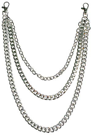 Lainrrew Trousers Chain, Pants Chain Belt Chain Wallet Chain Pocket Chain Hip Hop Punk Jeans Chain Key Chain Goth Accessories for Eboy Egirl Women Men (Silver)