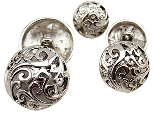 Ruluti 10pcs Bouton De 20 Mm Vêtements, Rétro Creux À Coudre Ronde en Forme De Métal pour Hommes Femmes Blazer, Manteau, Uniforme, Chemise, Veste De Costume