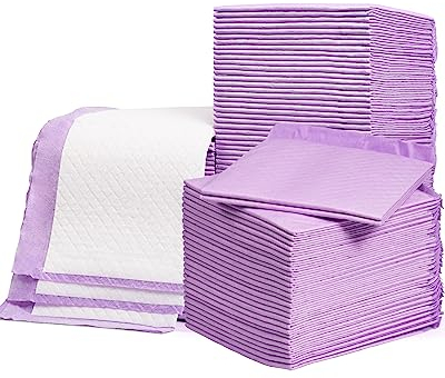 Buyockss Einweg-Wickelunterlagen, 50 Stück, Inkontinenz-Wickelunterlagen, ultraweich, super saugfähig, wasserdicht, 61 x 45,7 cm