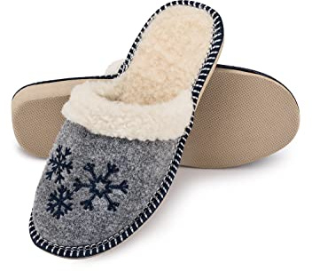 ESTRO Chausson Femme Hiver Chaud - Pantoufles Chaudes Chaussons Femme Feutre Pantoufle Hiver F04