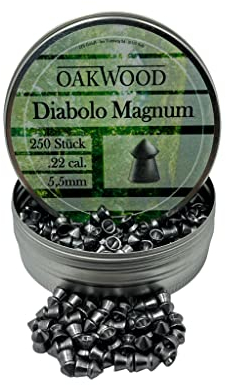 Oakwood DIABOLOS Spitzkopf 5,5mm .22 250 Stück Dose für Luftgewehr Luftpistole Magnum