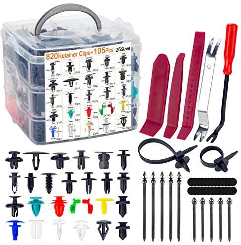 YaoFaFa Rivetti in Plastica per Auto 925Pcs Universali di Fissaggio Clip Pannello Porta Clip con 5 PCS Strumenti Rimozione