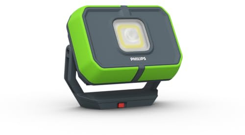 Philips Xperion 3000 Flood LED-arbet, bärbar uppladdningsbar LED-strålkastare, byggstrålkastare, 1000 lm, powerbankfunktion