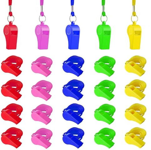 20 Stück Trillerpfeifen,Trillerpfeife Kinder,Schiedsrichter Set,Laut Notfall,Plastik Pfeifen Kindern,Trainer Sportpfeife ,Schiedsrichterpfeife,Sport Sicher Notfallpfeife,Fußballtrainer Trainerpfeife