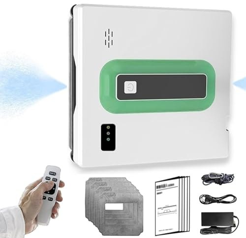 ExoticaBlend Window Cleaning Robot Smart Window Cleaner Robot with Remote Control Smart Window Vacuum Cleaning with Edge Detection Technology