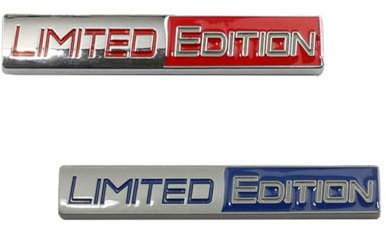 Emblema Adesivo metallico Limited Edition, 2 Pezzi 3D Auto Edizione Limitata Logo 3D Gel Silicone Stickers, Auto Sticker Emblema Distintivo Auto per Auto Moto Moto Bike Skate Finestra Porta PC Laptop