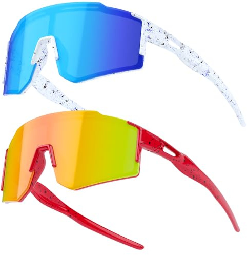 tumwick 2PACK Baseball Sunglasses for boys girls,Kids Sunglasses Polarized,running golf cycling Glasses