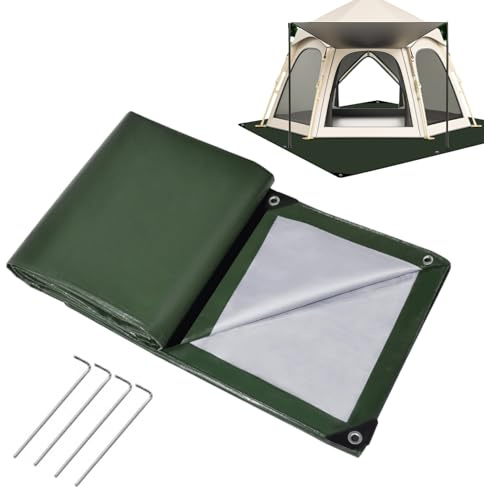 Tappetini per Tende – Telo Termico Ispessito, ingombro Compatto della | Telo da Trekking per da Trekking, Tappetino Impermeabile Rinforzato, Telo Pieghevole Portatile per da