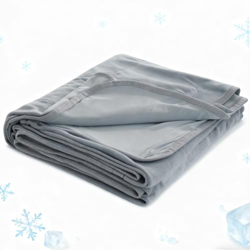 Winthome Cooling Blanket, Double-Sided Throw Blanket with Japan Q-max>0.4 Cooling Fiber for Night Sweats