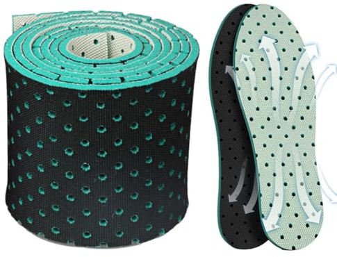 Paire de semelles intérieures pour chaussures de sport – Rouleau d'insert réversible auto-coupant | Coussin respirant pour semelle de soutien de la voûte plantaire en mousse adaptée à la coupe
