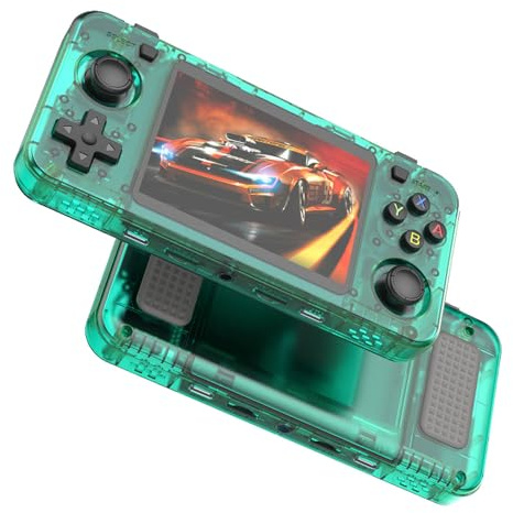R36H Console Di Gioco Portatile Retrò - Dotato Di Sistema Linux Open Source, Costruito In Oltre 20.000 Giochi Classici, Schermo IPS Da 3,5 Pollici Portatile Console Di Gioco Portatile-Green||64GB