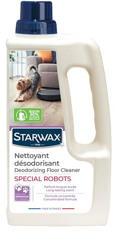 STARWAX – Deodorizing Floor Cleaner – SPECIAL ROBOTS – Eliminates Pet Odours – Long-Lasting Fragrance – Concentrated Formula – Water-Resistant Floors – 1 L