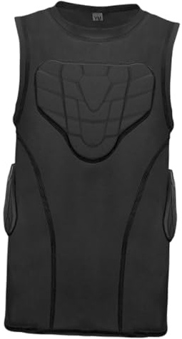 JISADER Padded Football Protective Gear Softball Football Vest Comfortable Quick Impact Protection Rib Protector , L