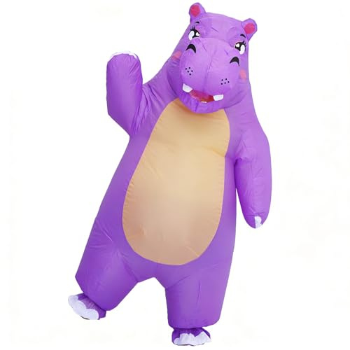 JASHKE Costume Gonflable d'Hippopotame pour Adulte Déguisements Gonflables | Hippopotame Costumes Gonflables Intégraux Costumes d'Animaux Marins Gonflables pour Halloween Noël Carnaval