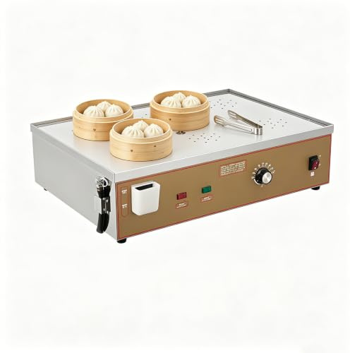 Beachtiful Vaporiera Elettrica Alimenti, Macchina per Cottura a Vapore Professionale 6holes
