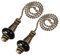 sourcing map Ceramic Black Pendant 12 inch Bronze Finish Pull Chain Extension Light Beaded Pulling Chain for Ceiling Lighting Fans Pack of 2