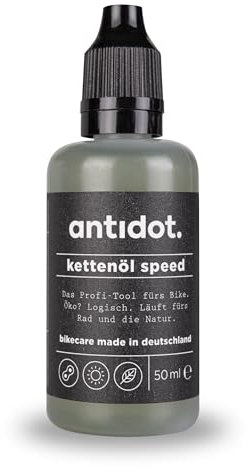 antidot. kettenöl speed | 50 ml Dosierflasche | schnelle Fahrradpflege für unterwegs | für alle Fahrräder & E-Bikes, niedrigviskoses Schmiermittel gegen Reibung & Verschleiß | biologisch abbaubar
