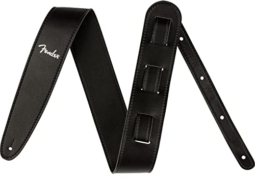 Fender® »VEGAN LEATHER STRAP« Leder Gitarrengurt - 6.3cm Breite - Farbe: Black