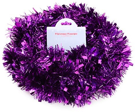 Christmas Concepts® Guirlande de Noël épaisse et fine de 2 mètres - Décoration de Noël (Violet)
