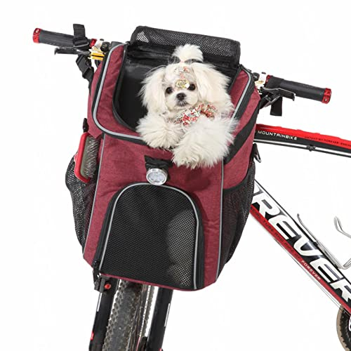 GOOBIX Fahrradkorb für Hunde, erweiterbar, weich, für Haustiere,Rucksack für Hunde und Katzen - 30x30x37cm Hunderucksack Katzenrucksack - Transporttasche Transportrucksack,A