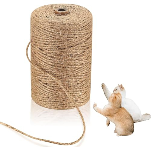 ZephyrCraft Juteseil 6mm x 35M - Starkes Naturfaser Hanfseil für Garten, DIY, Dekoration, Bündeln und Camping - Robuste Juteschnur, Kordel, Paketschnur, Juteband