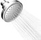 Regenduschkopf, fester Duschkopf, 9,5 cm, klein, rund, Badezimmer-Regenkopf, 1 Einstellung, Überkopf-Wasserfall-Duschkopf mit verstellbarem Drehgelenk, G1/2 Zoll, universelle Passform, ABS, Chrom