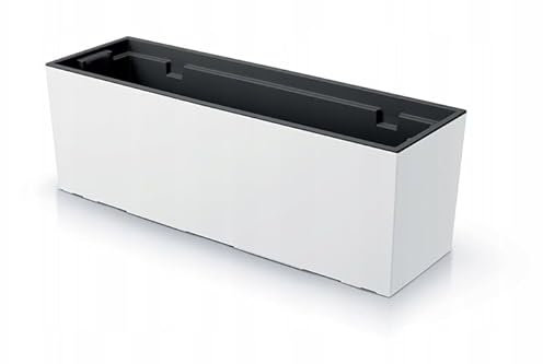 DIKEL Gracia Pot de Fleurs Rond sur Pieds - DGTL240 + Argile expansée 1l - 195x195x365mm - Blanc