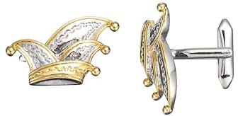 Leslii Karneval wunderbar elegante Bicolor Manschettenknöpfe in Form einer Narrenkappe Karneval