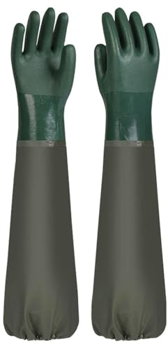1 Paio Di Guanti In Gomma Impermeabili, Guanti Resistenti All'Usura Lunghi, Guanti Riutilizzabili, Protettivi, Adatti Per L'Industria Idrica, Il Giardinaggio, L'Agricoltura, Ecc.
