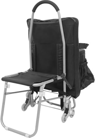 gegeweeret Carrito de artista para exteriores, con diseño de 3 ruedas y paño Oxford, marco de acero + plegable, para pintura Pleinair y excursiones de dibujo (negro)