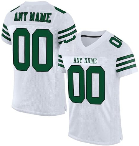 Maillot Personnalisé pour Adulte et Enfant, Homme et Femme Ballon Football Americain Oversize Sport Tee Rugby Shirt Personnalisable avec Nom Numéro L'équipe