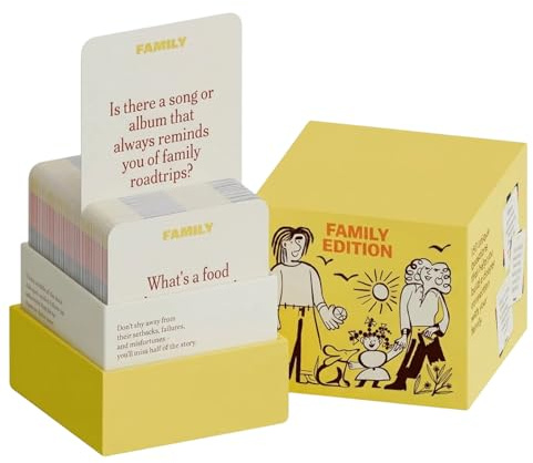 BeoTnp Family Card Games Set, Interactive Memory Card Game for Family Game Nights & Travel, Portable Party Playing Cards in Yellow Design