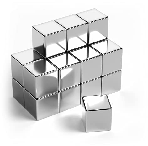 NeoMagNova® Neodym Magnete Stark N45 | Magnet Würfel | Mini Magneten 8mm | für Magnetische Pinnwand, Glastafel, Bastelarbeit, Fotos, Kühlschrank und mehr | 20 Stück