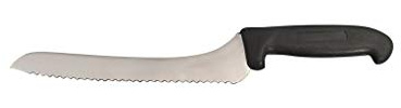 Offset Bread Knife Cozzini Cutlery Imports 9 in. Blade - Choose Your Color - Home and Commercial Kitchen (Black)