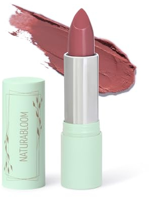 NATURABLOOM Hydrating Lipstick Long Lasting (Orchid) - 90% Natural, Vegan Pink Lipstick, Highly-Pigmented, Moisturising, With Natural Oils, Vitamin E and D, Cream Finish Lip Color