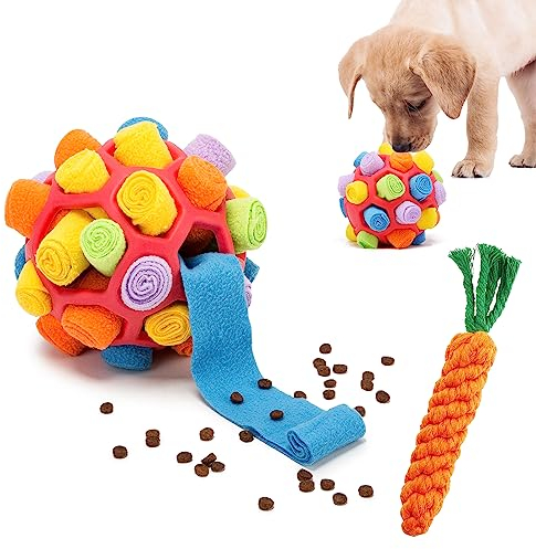 TWOPER Snuffle Ball - Interactive Sniffle Treat Ball and Slow Feeder for Small, Medium, and Large Breed Dogs - Snuffle Mat for Anxiety Relief and Boredom Busters