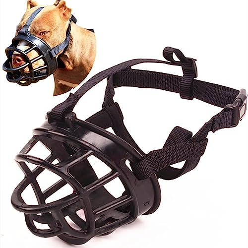 LATRAT Bozal para Perros, Evita Mordeduras, hocico de entrenamiento transpirable para perros pequeños, medianos y grandes, talla 1