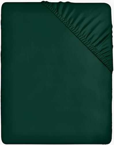 Utopia Bedding - Spannbettlaken 90x200cm - Grün - Oeko-Tex Zertifiziertes Gebürstete Polyester-Mikrofaser Spannbetttuch - 35 cm Tiefe Tasche