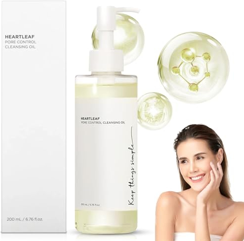 Heartleaf cleansing oil,200ML Heartleaf pore control cleansing oil,Anti Poren Reinigungsöl Heartleaf Reinigungsöl Gesicht Skin Cleansing Skin Care Kit