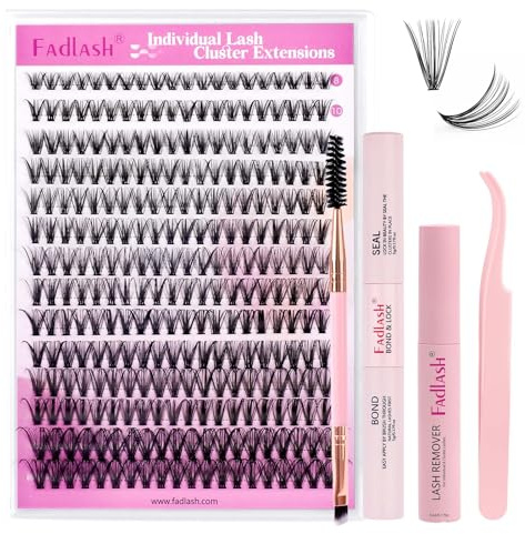 200st 30D 0.07D DIY Ögonfransförlängning Blandad 8-16mm Med Ögonfranslim permanent, Ögonfrans Pincett Ögonfransborste och Ögonfransborttagare, Fransförlängningsset för Naturligt Utseende DIY Hemma