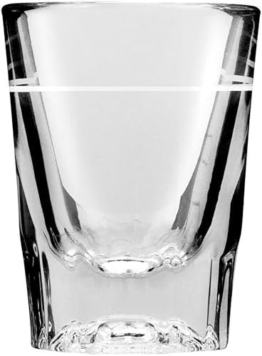 Chabrias Ltd Shot Glass, Glassware, 2oz with 1oz Line, Heavy Base, Dishwasher Safe, Set of 1