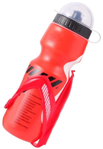 PRETYZOOM Porte-bidon de Vélo VTT Carbone Gourde Rouge en Plastique Léger et Résistant, Support Bidon VTT Adapté pour Cyclisme et Sorties Sportives