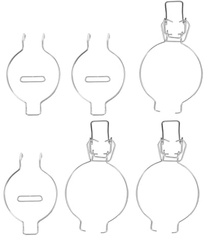 JECOMPRIS 3pcs 93mm Stainless Steel Wire Lock Buckles for Mason Jars Glass Can Sealing Clips with Spring Design, Replacement Metal Jar Clips for Kitchen Storage and Food Preservation